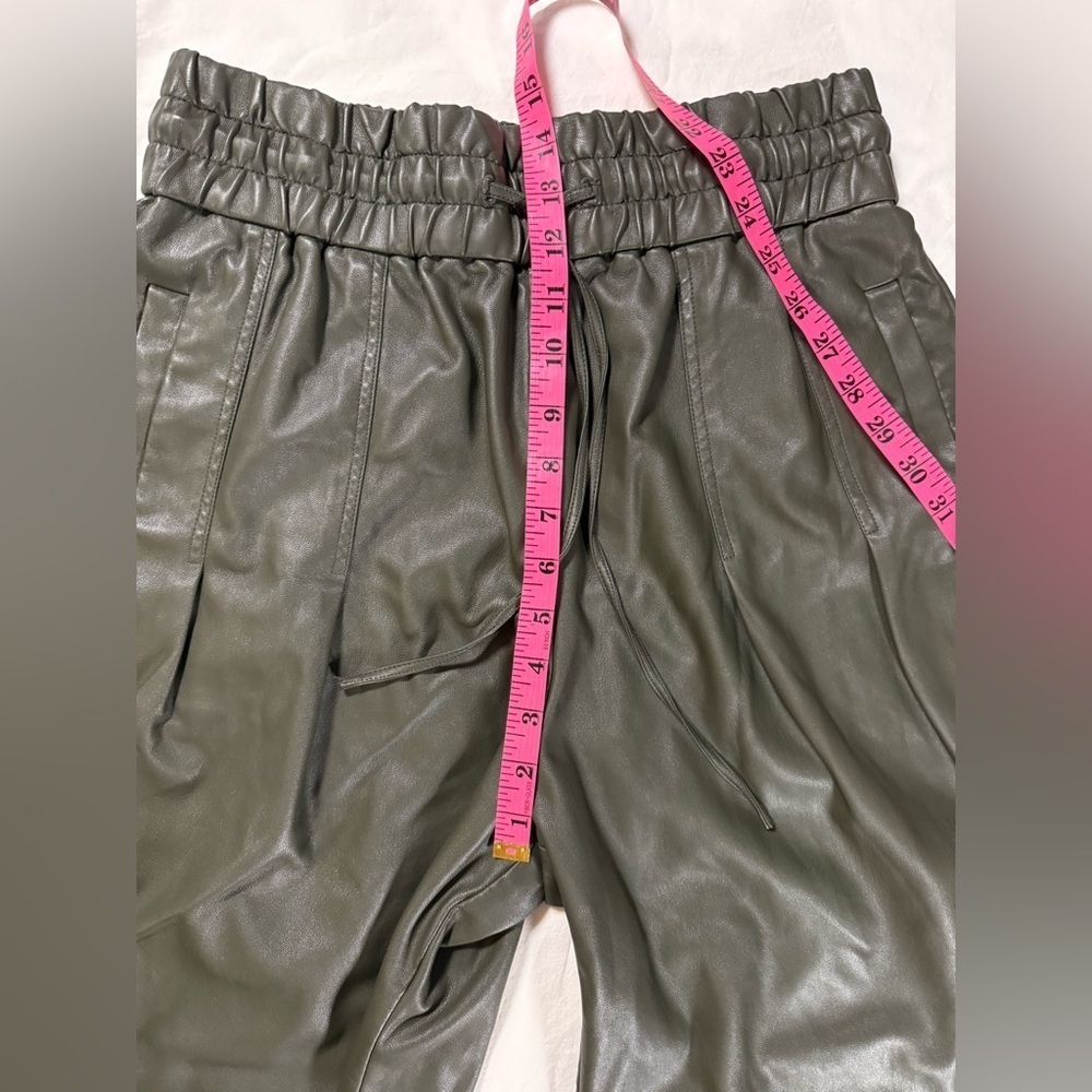 Phillip Lim Vegan Leather Culottes in Dark Olive Size 6 - Picture 10 of 12